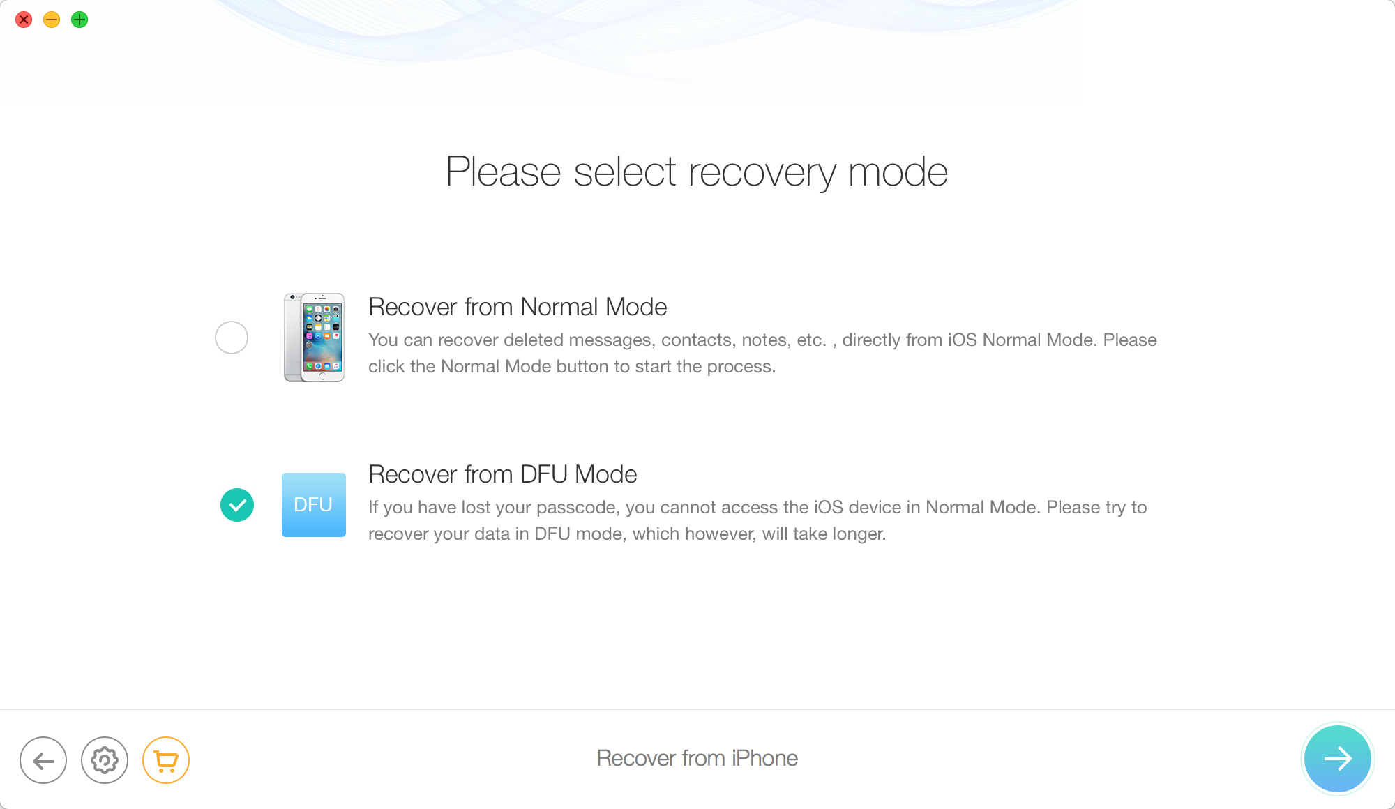 DFU Mode DFU to Recover Lost Data