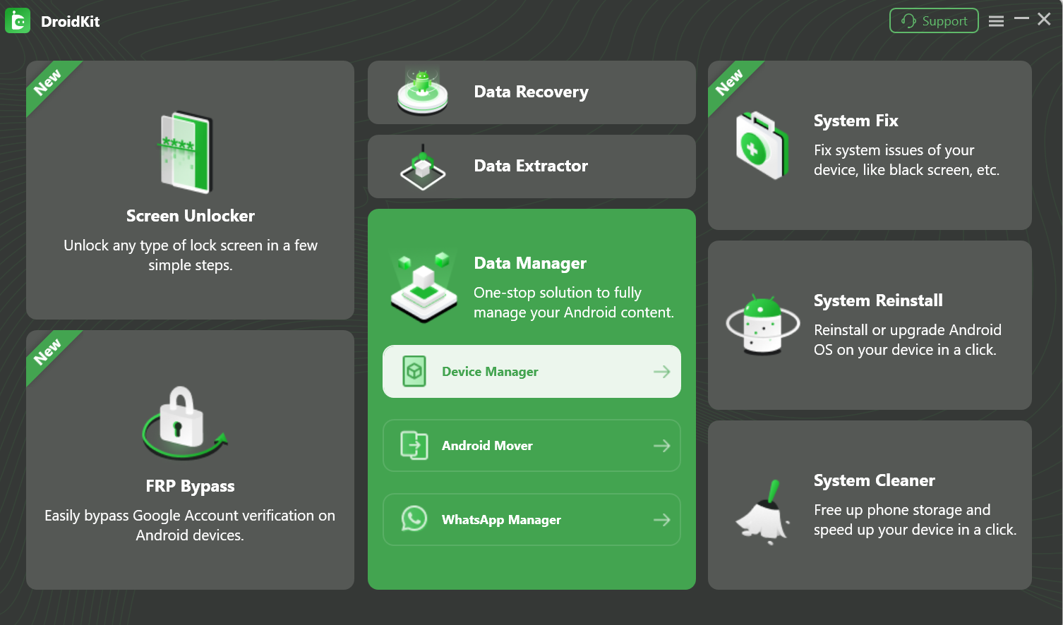 Select Data Manager Mode