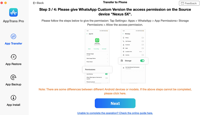 Settings to Allow WhatsApp to Access Phone Storage