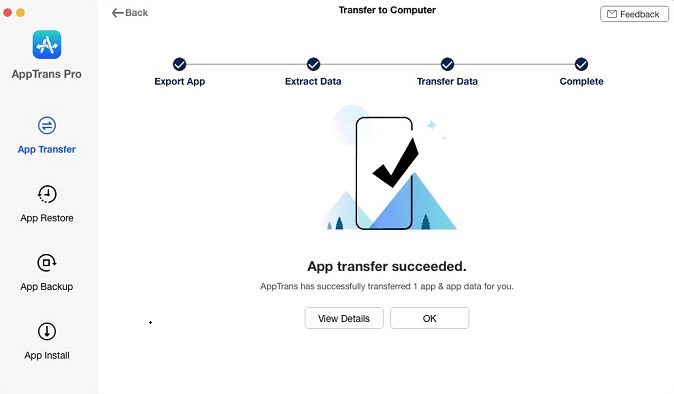 Transfer to Computer Completed