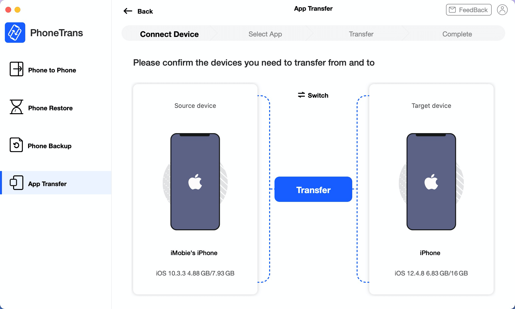 wireless transfer app for iphone