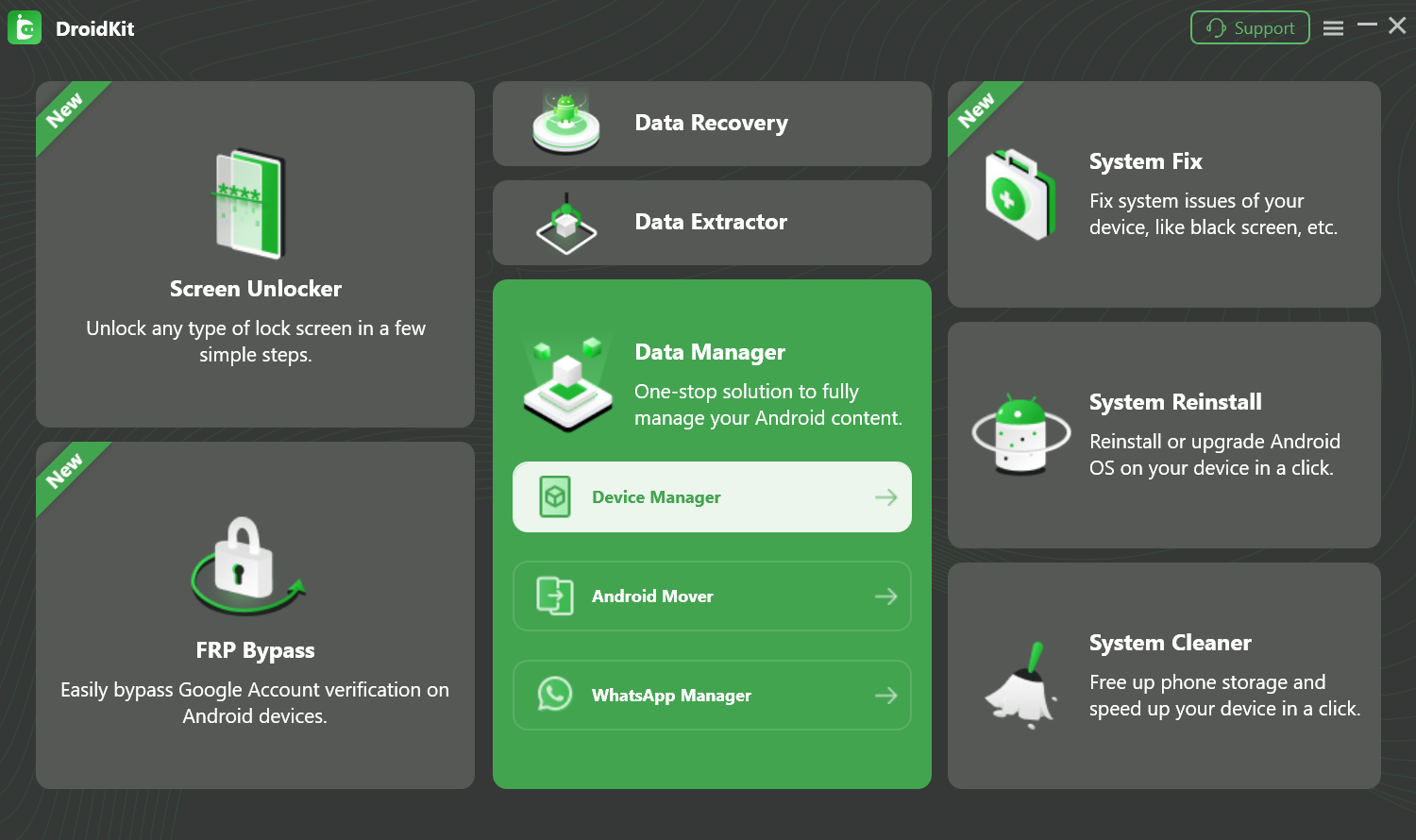 Select Data Manager Mode