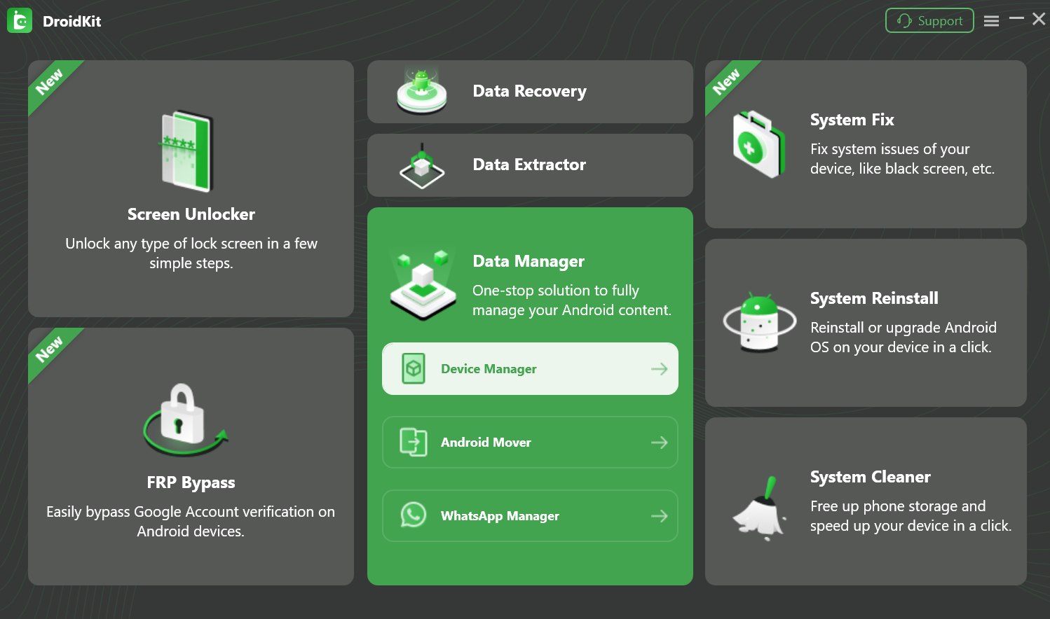 Select Data Manager Mode