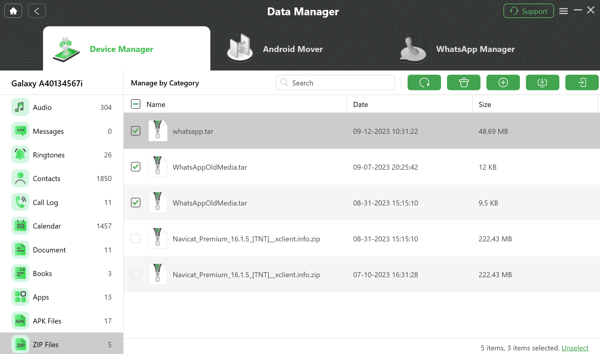 Manage Zipped Files