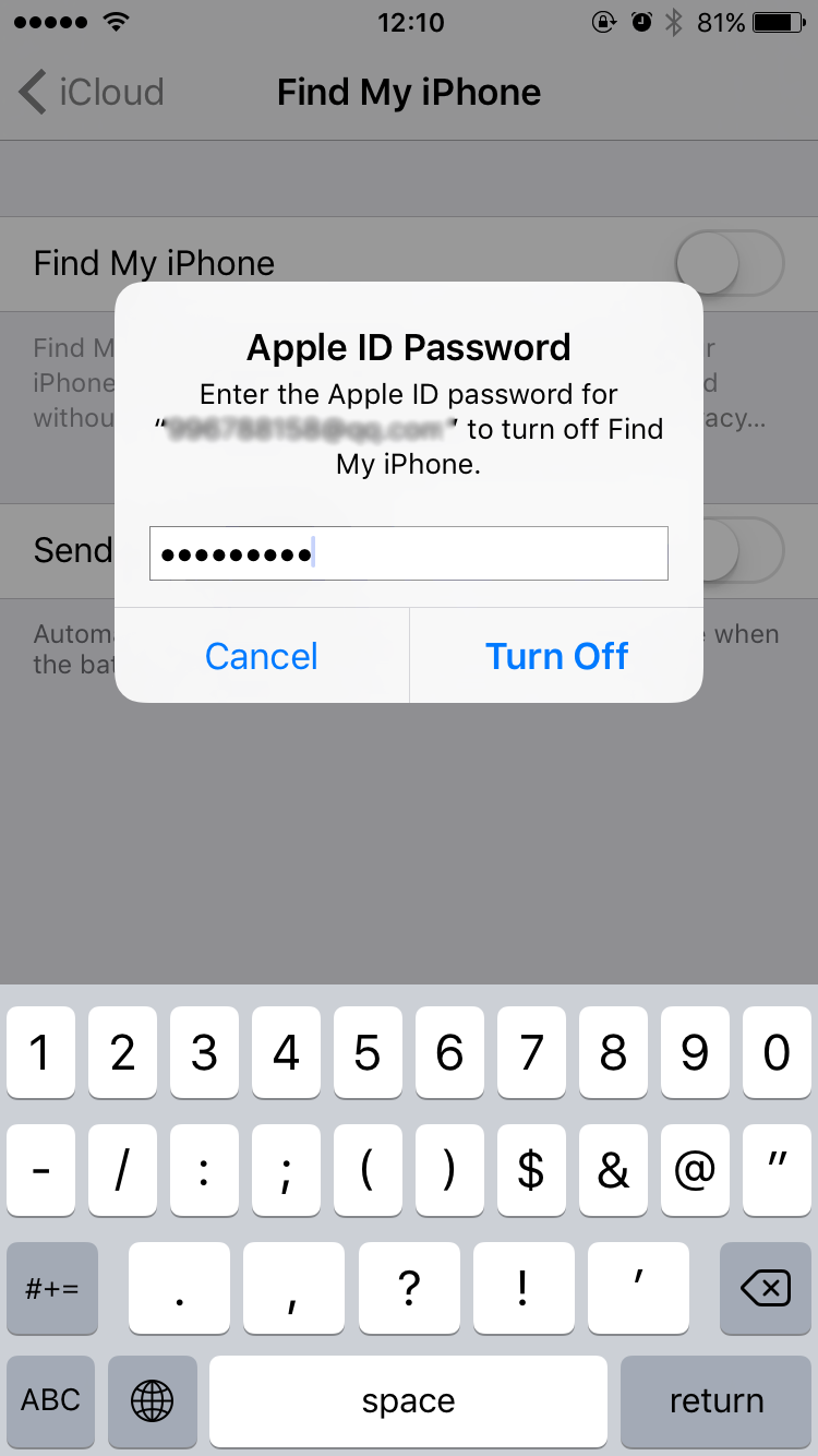 How to Disable Find My iPhone/iPad/iPod touch – Step 2