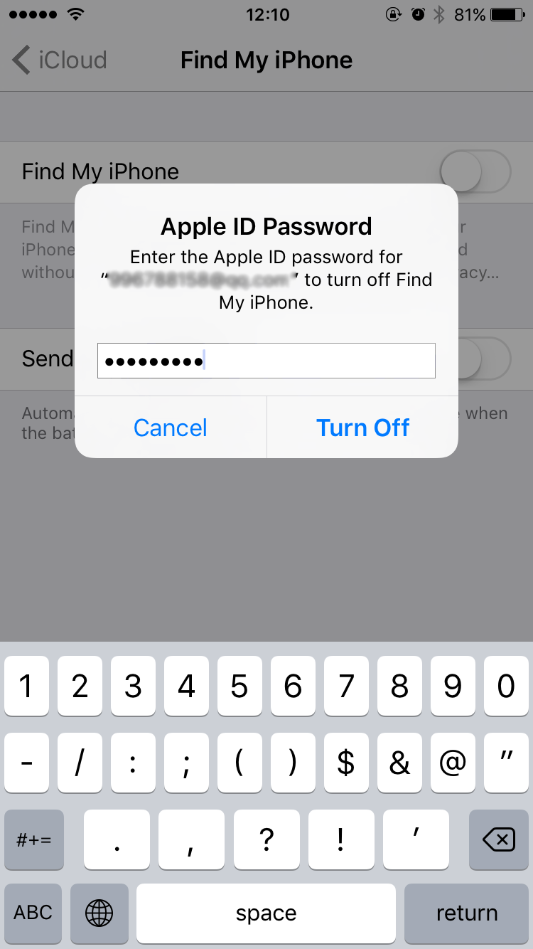 enable find my iphone without device