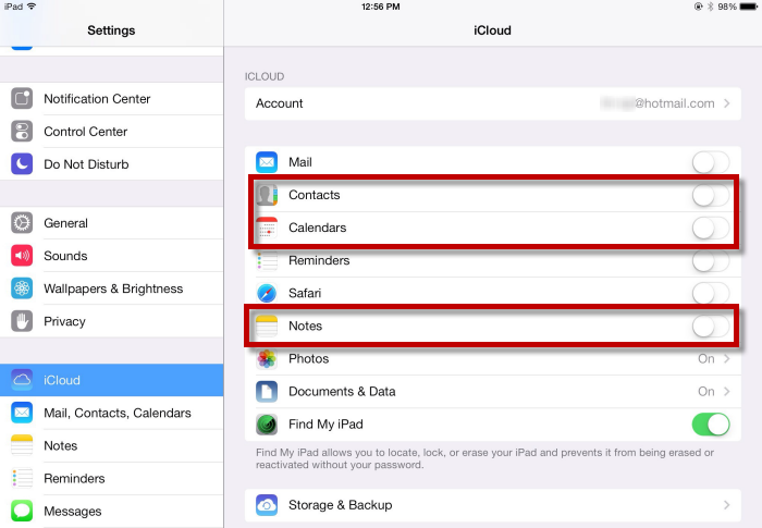 Enable or Disable apps use iCloud on your iPhone, iPad: iOS