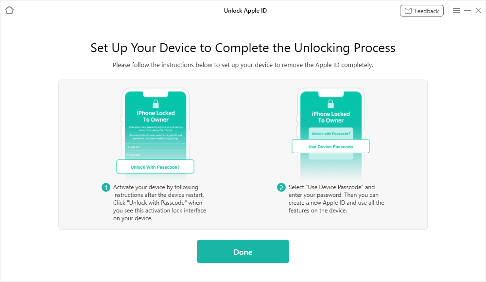 Set Up Your Device to Complete the Unlocking Process