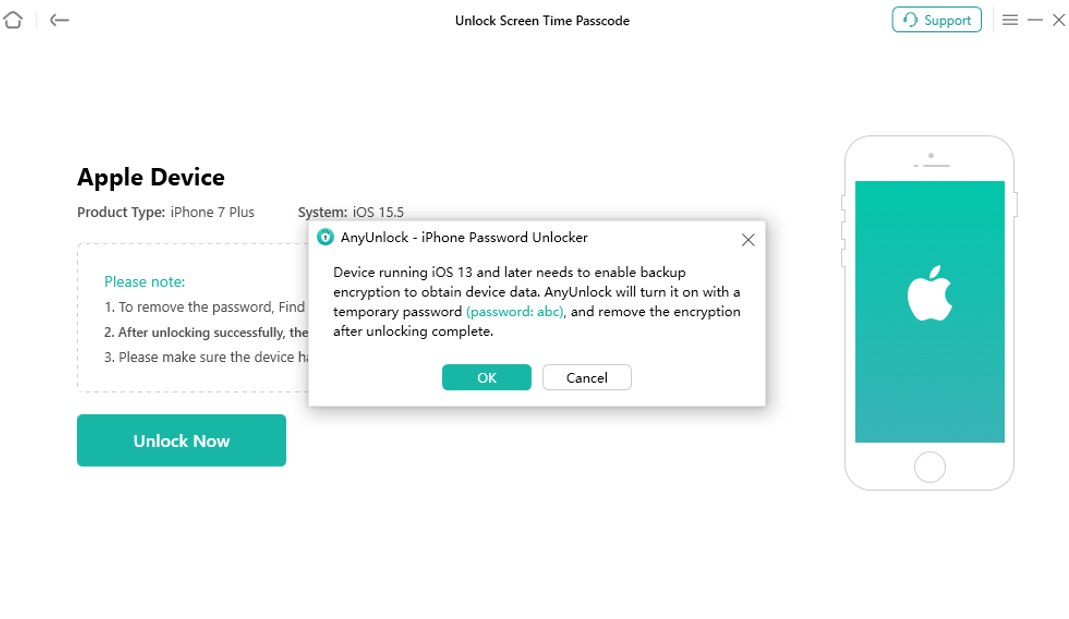 Encrypt Backup with Password