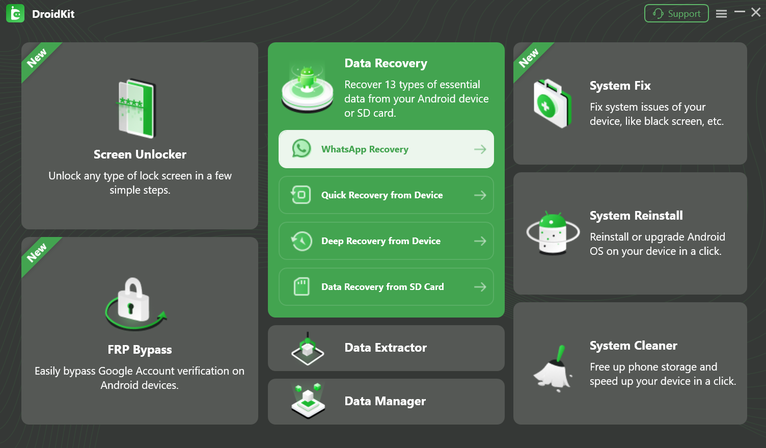 Select WhatsApp Recovery Mode