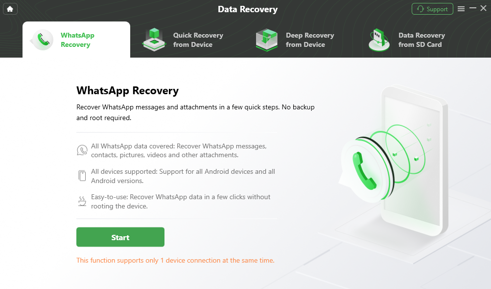 Start WhatsApp Recovery