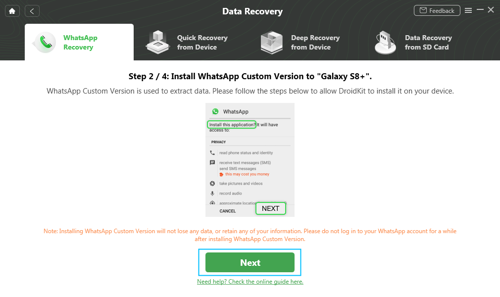 Install the Custom Version of WhatsApp