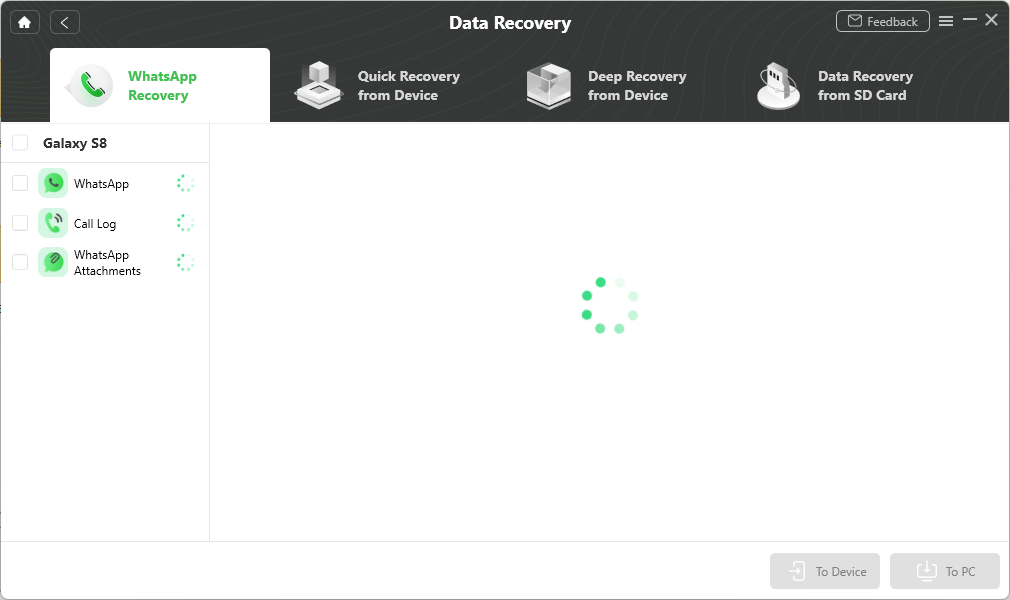 Scan the Deleted Data of WhatsApp