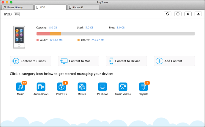 Get Audio from iPod nano 5G to iPhone 4S