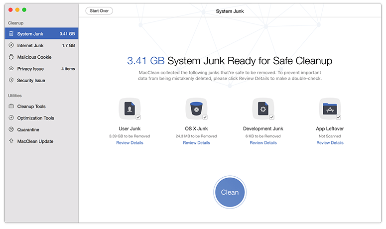How to clear system data on Mac using MacClean? : Clean up and free up space on your Mac, all at one go.