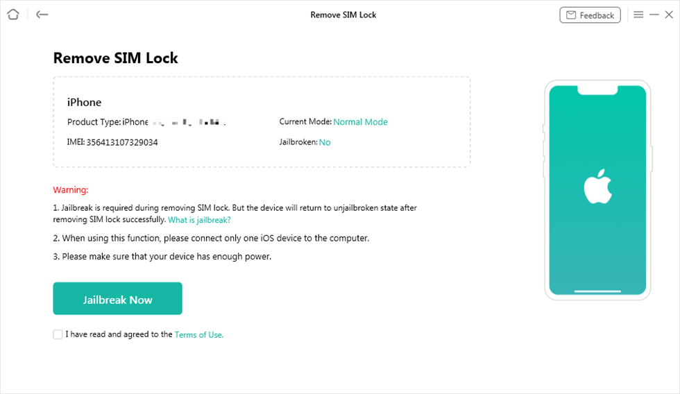 Click Jailbreak Now Button