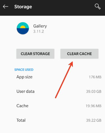Clear Cache on Android Gallery