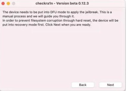 Click Next Checkra1n