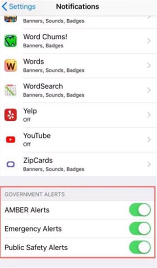 Enable Emergency Alerts