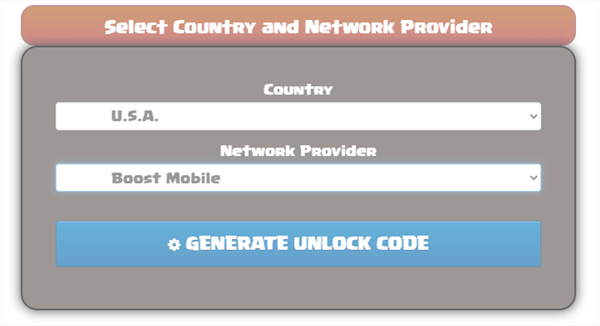 Generate Unlock Code