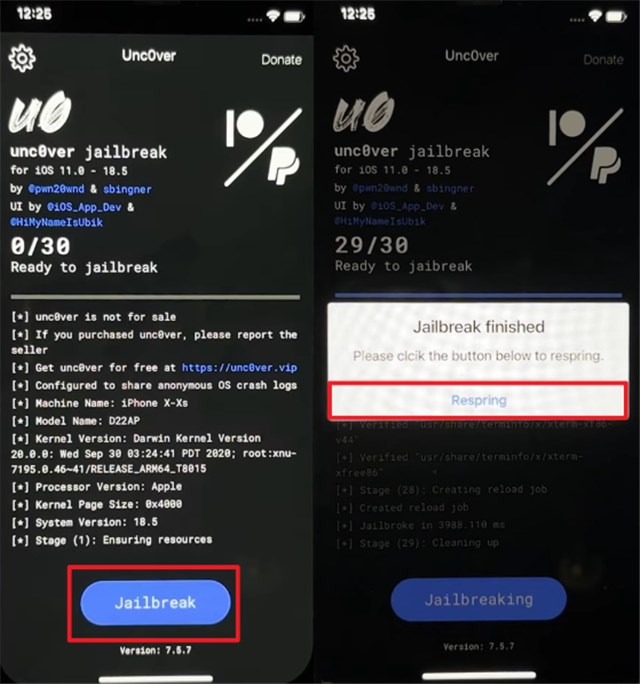 Jailbreak iPhone by Unc0ver