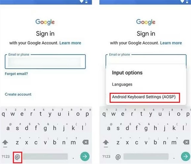 Tap Android Keyboard Settings
