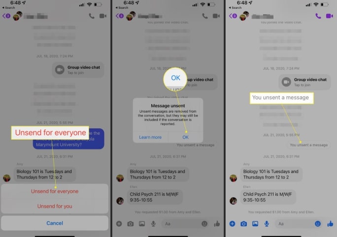 You Unsend a Message