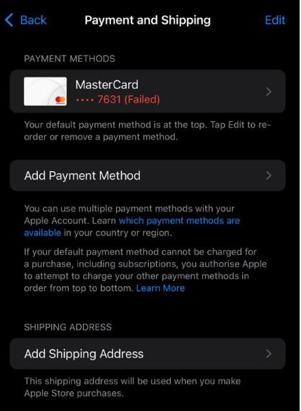 Choose Payment & Shipping