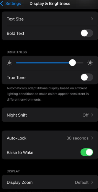 Click on Night Shift