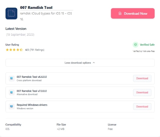 Download 007 Ramdisk Tool