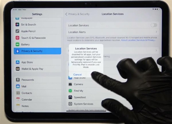 Turn Off Location Services