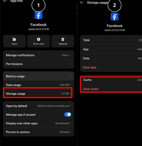 Clear Facebook Cache