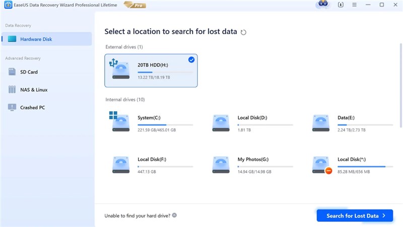 EaseUS Data Recovery Wizard