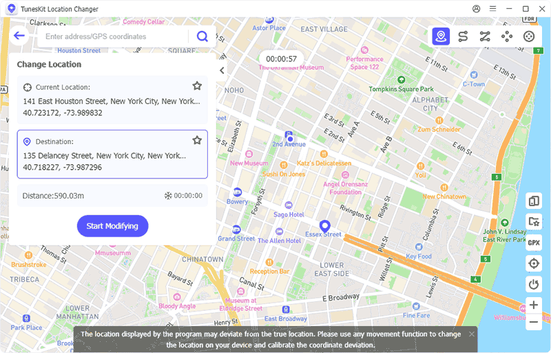 Change location for Soundmap