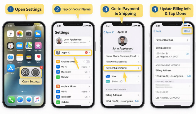 How to Change Apple ID Billing Address