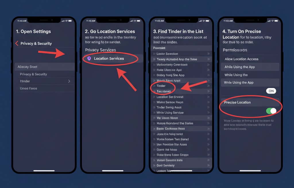 How to enable Precise Location for Tinder