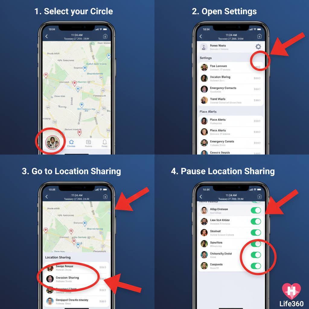 How to pause location on Life360