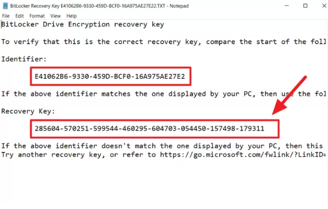 BitLocker Recovery Key