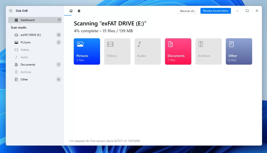 Search for lost data
