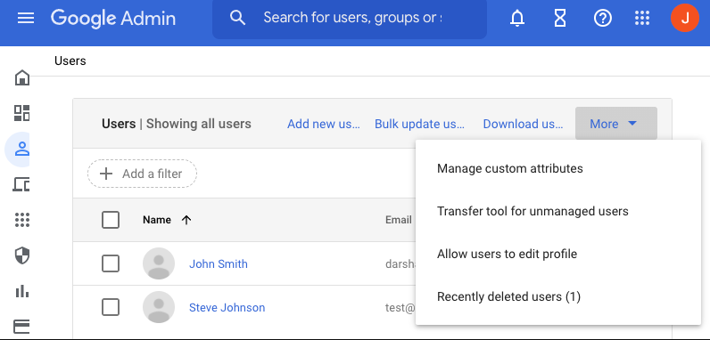 Recover Files via the Admin Console
