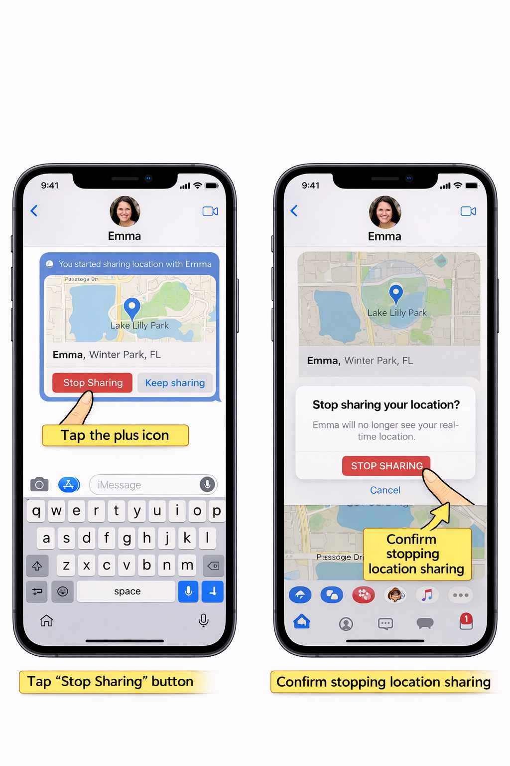Stop sharing your live location in Facebook Messenger