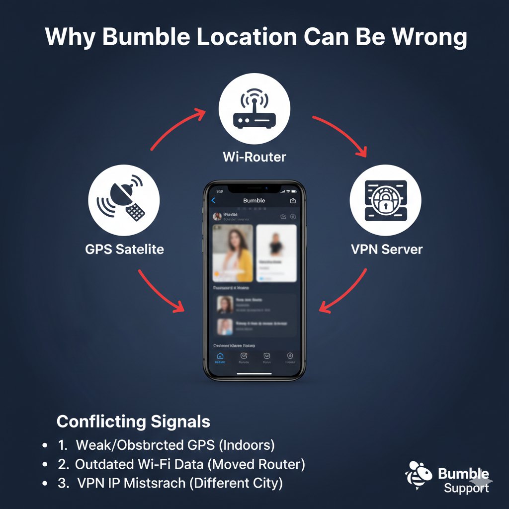 Three location sources pointing to the iPhone