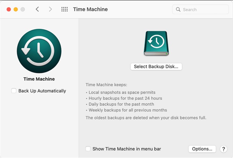 Time Machine on Mac