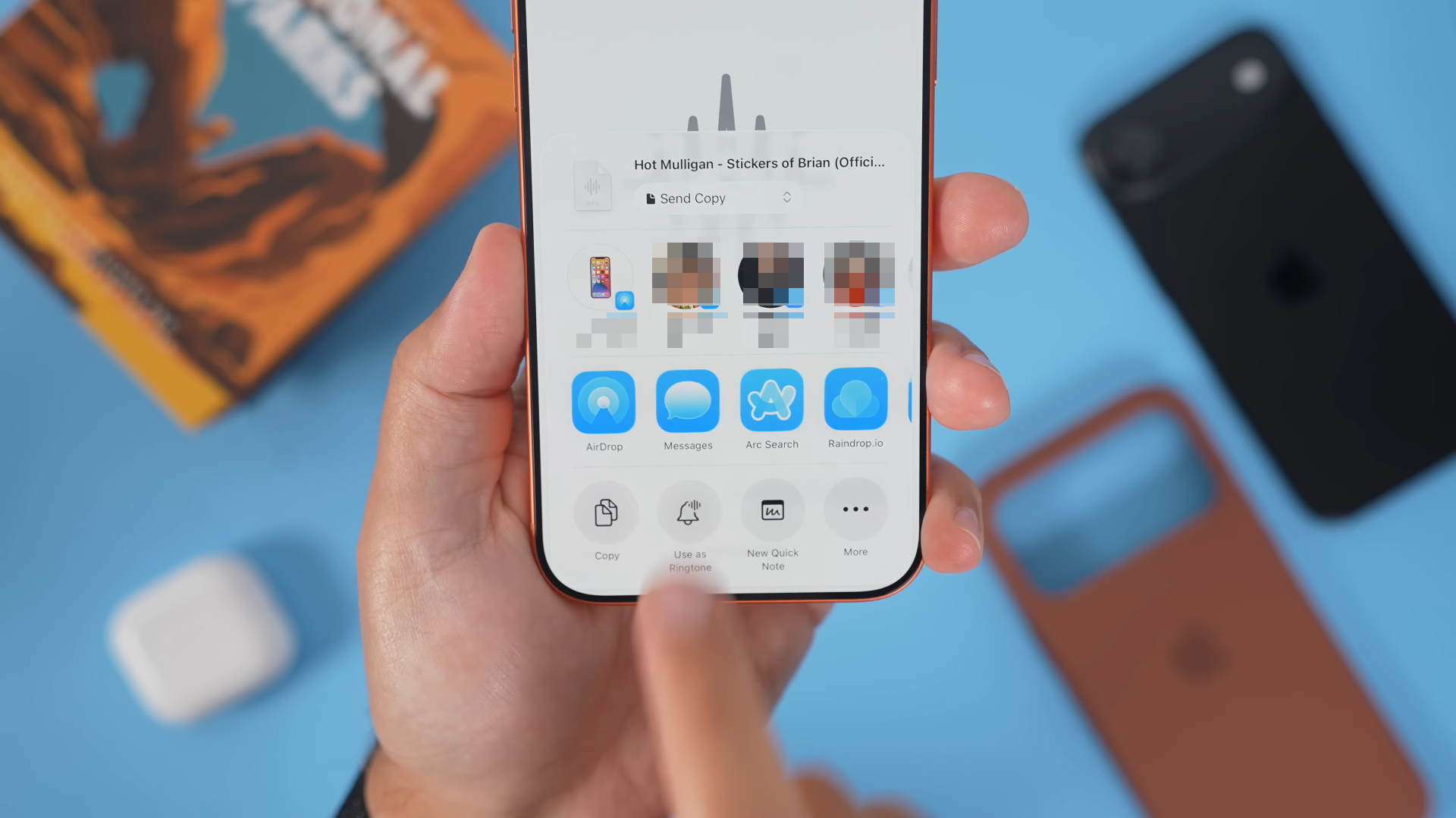 Use as Ringtone option for an audio file in the iOS 26 Files app