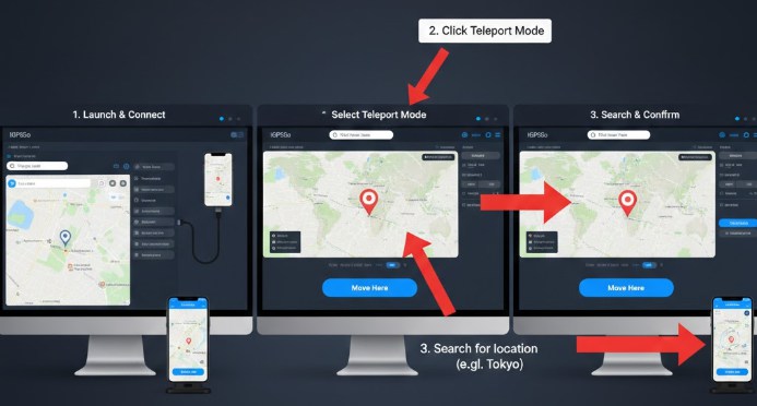 Use iGPSGo to teleport an iPhone's location
