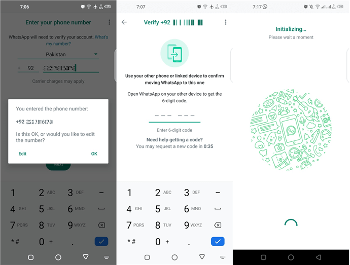 Verify the Phone Number of WhatsApp