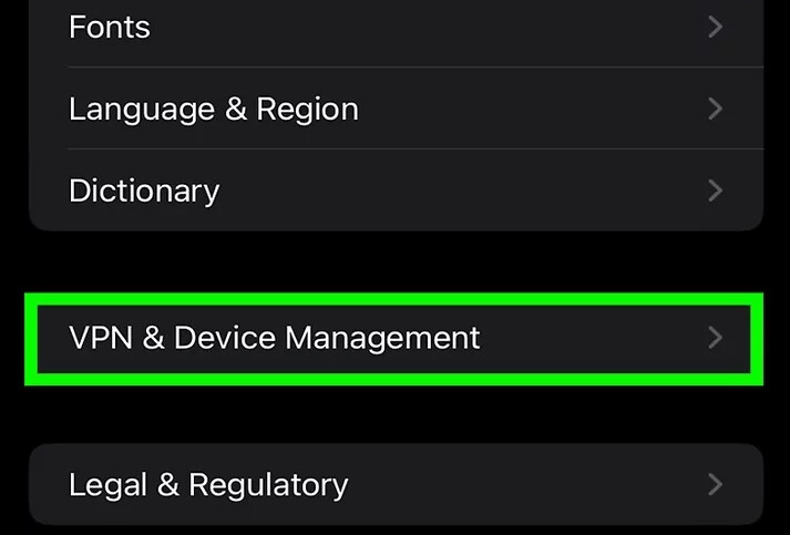 VPN & Device Management