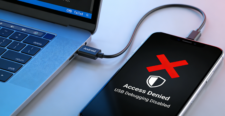 Failed unauthorized access due to disabled USB debugging