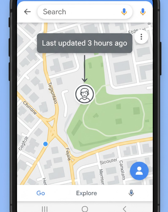 Google Map showing a stale location for a family member