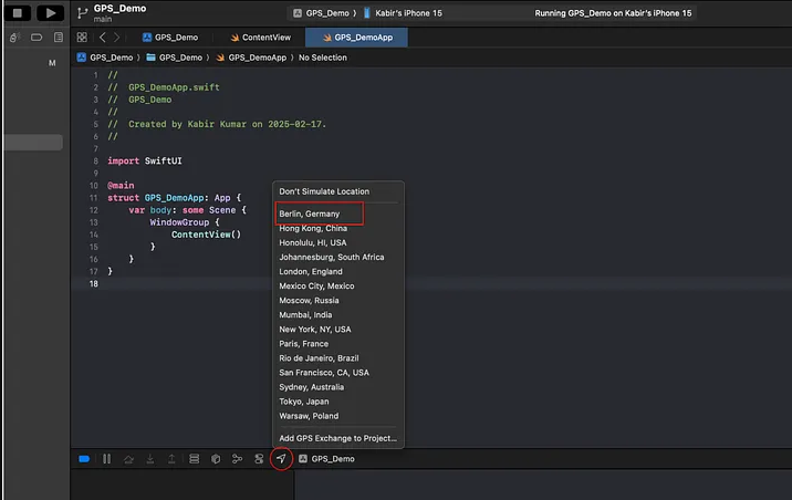 Simulate the Location